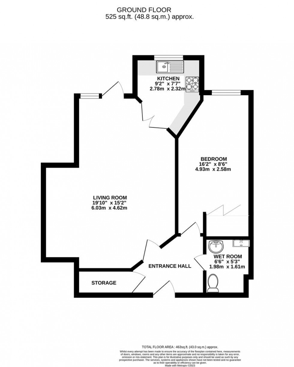 Floorplan for Priory Court, Priory Avenue, Caversham, Reading