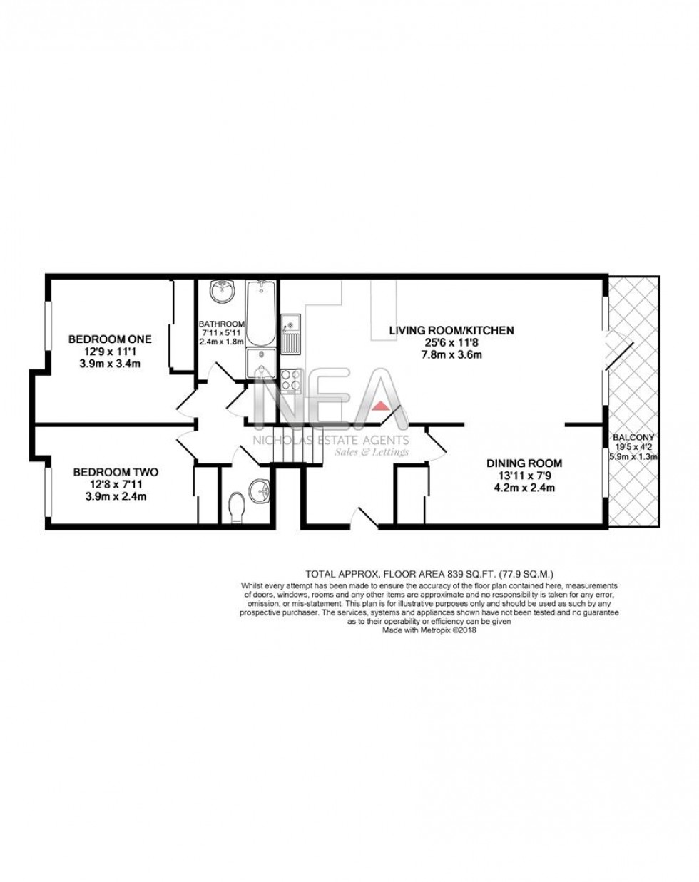 Floorplan for Riverside Court, Caversham, Reading