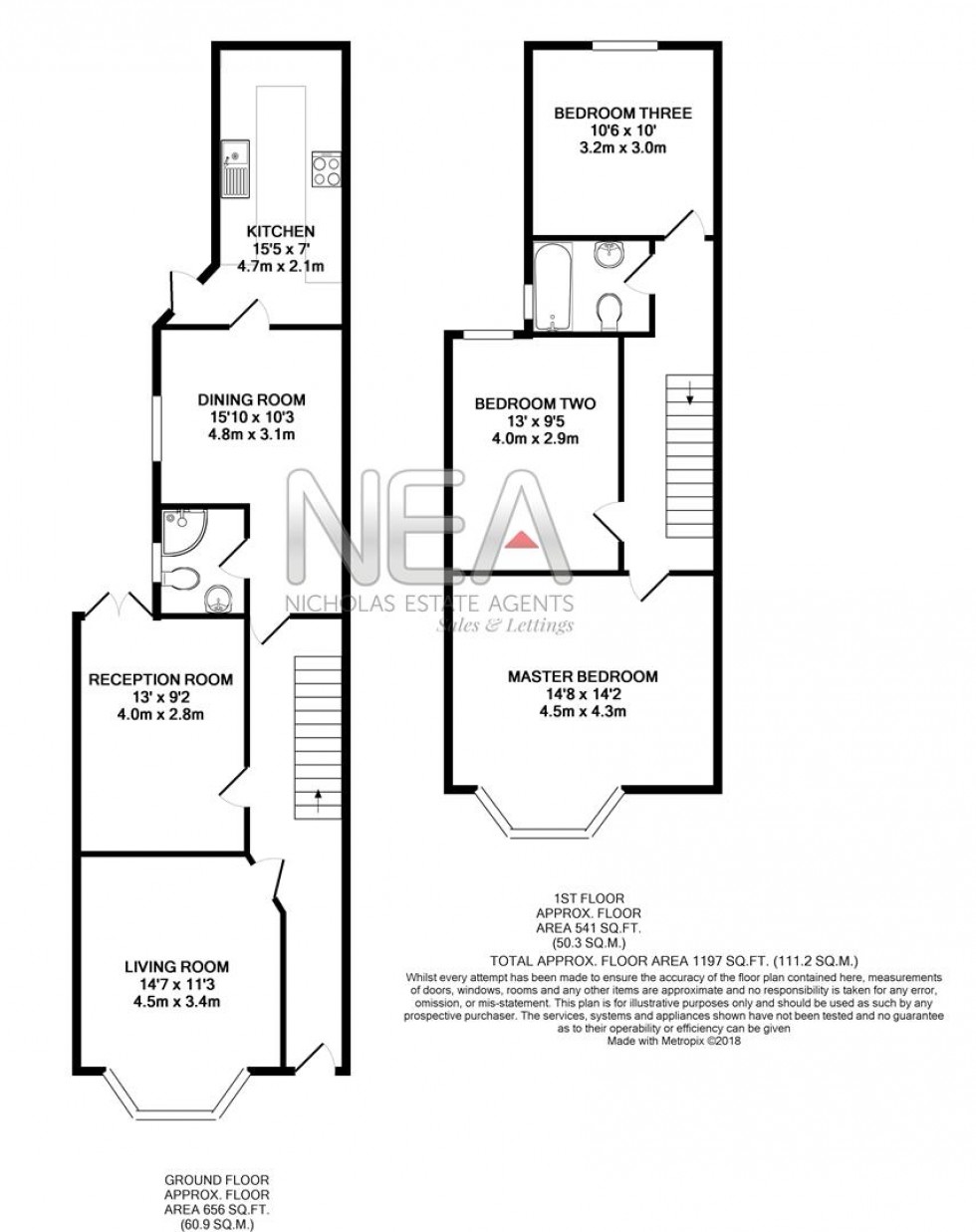 Floorplan for Rectory Road, Caversham, Reading