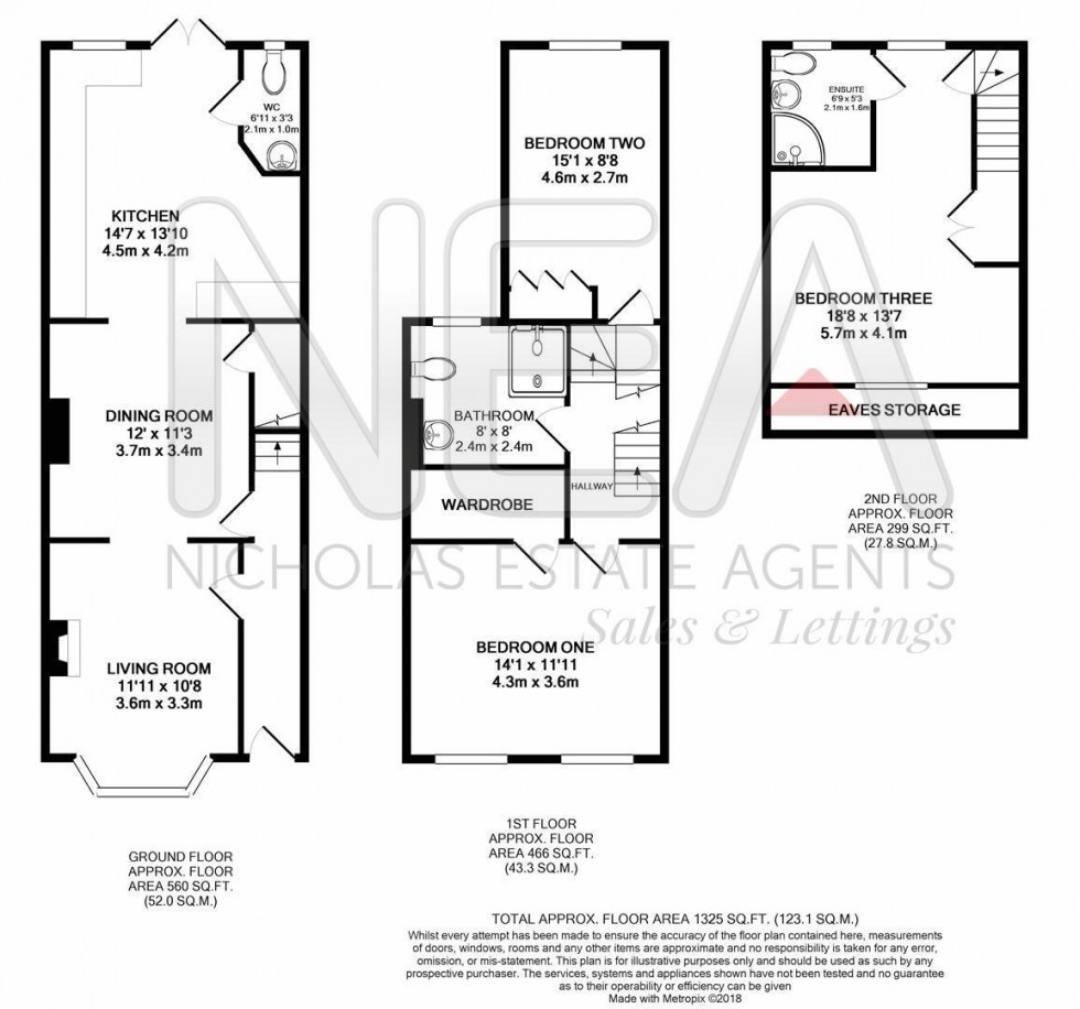 Floorplan for De Montfort Road, Reading, Berkshire