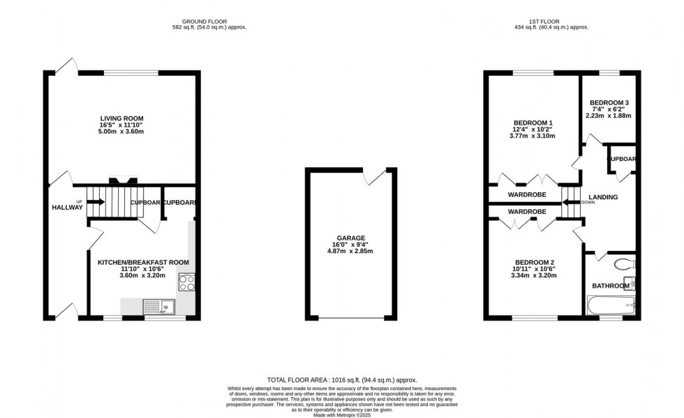 Floorplan for Donegal Close, Caversham, Reading