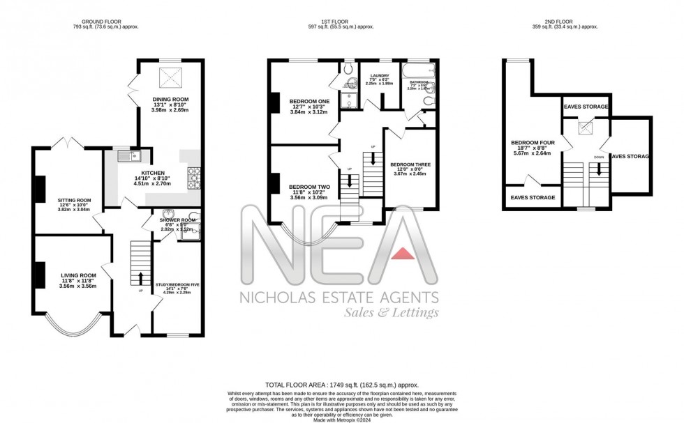 Floorplan for Hemdean Road, Caversham, Reading