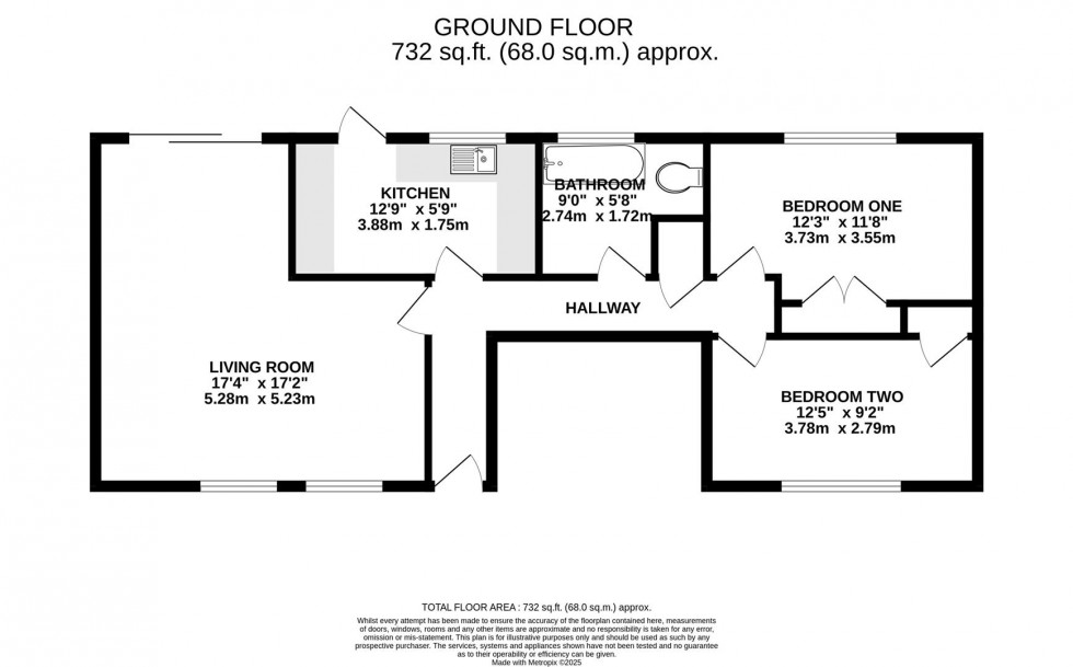 Floorplan for Priest Hill, Caversham, Reading