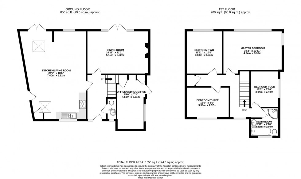Floorplan for Grove Hill, Emmer Green, Reading