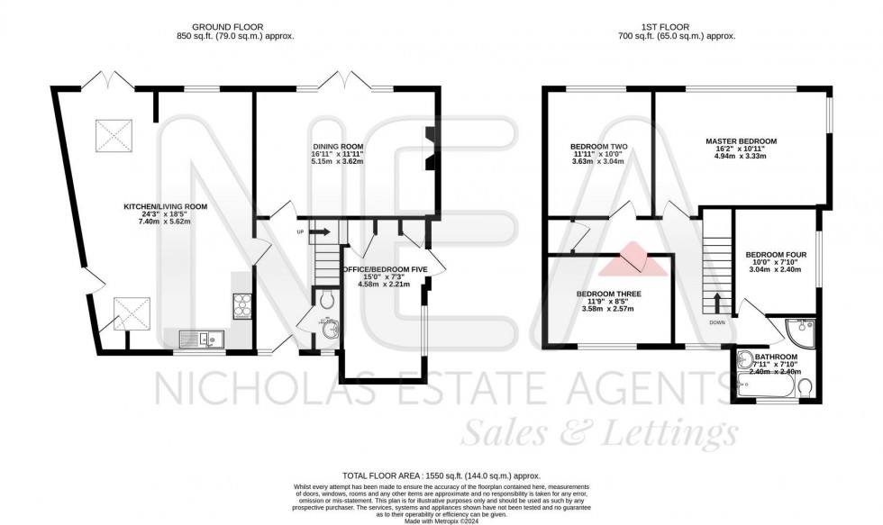 Floorplan for Grove Hill, Emmer Green, Reading