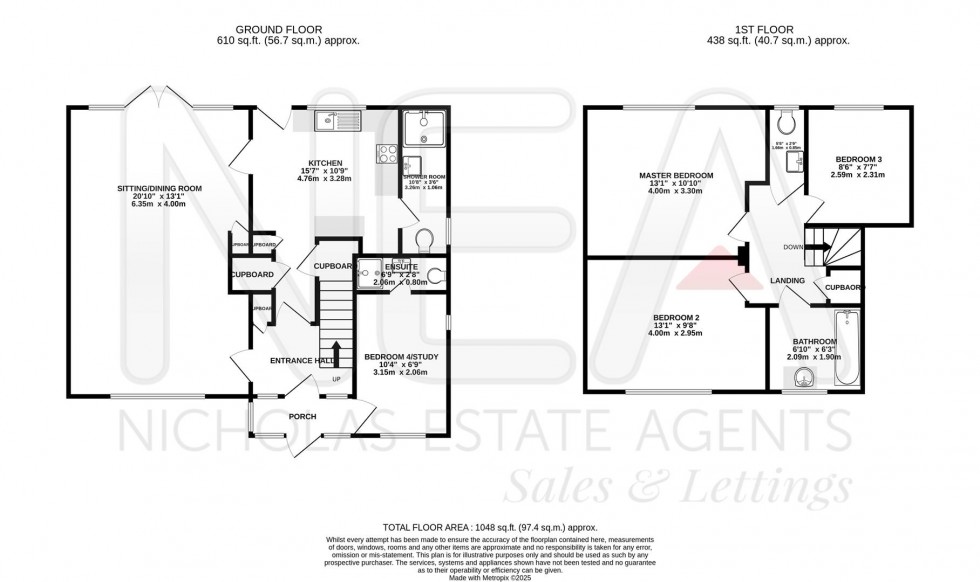 Floorplan for Rotherfield Way, Emmer Green, Reading