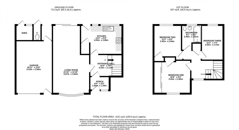 Floorplan for Buckingham Drive, Emmer Green, Reading