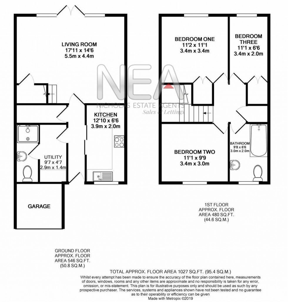 Floorplan for Woburn Close, Caversham, Reading