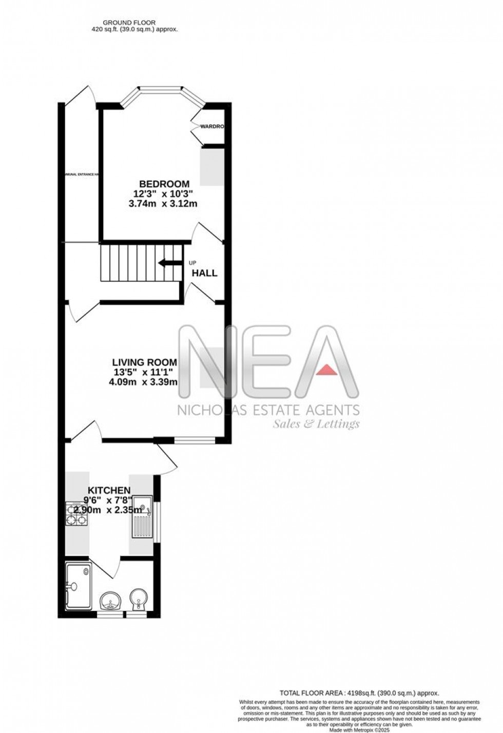Floorplan for Prospect Street, Reading