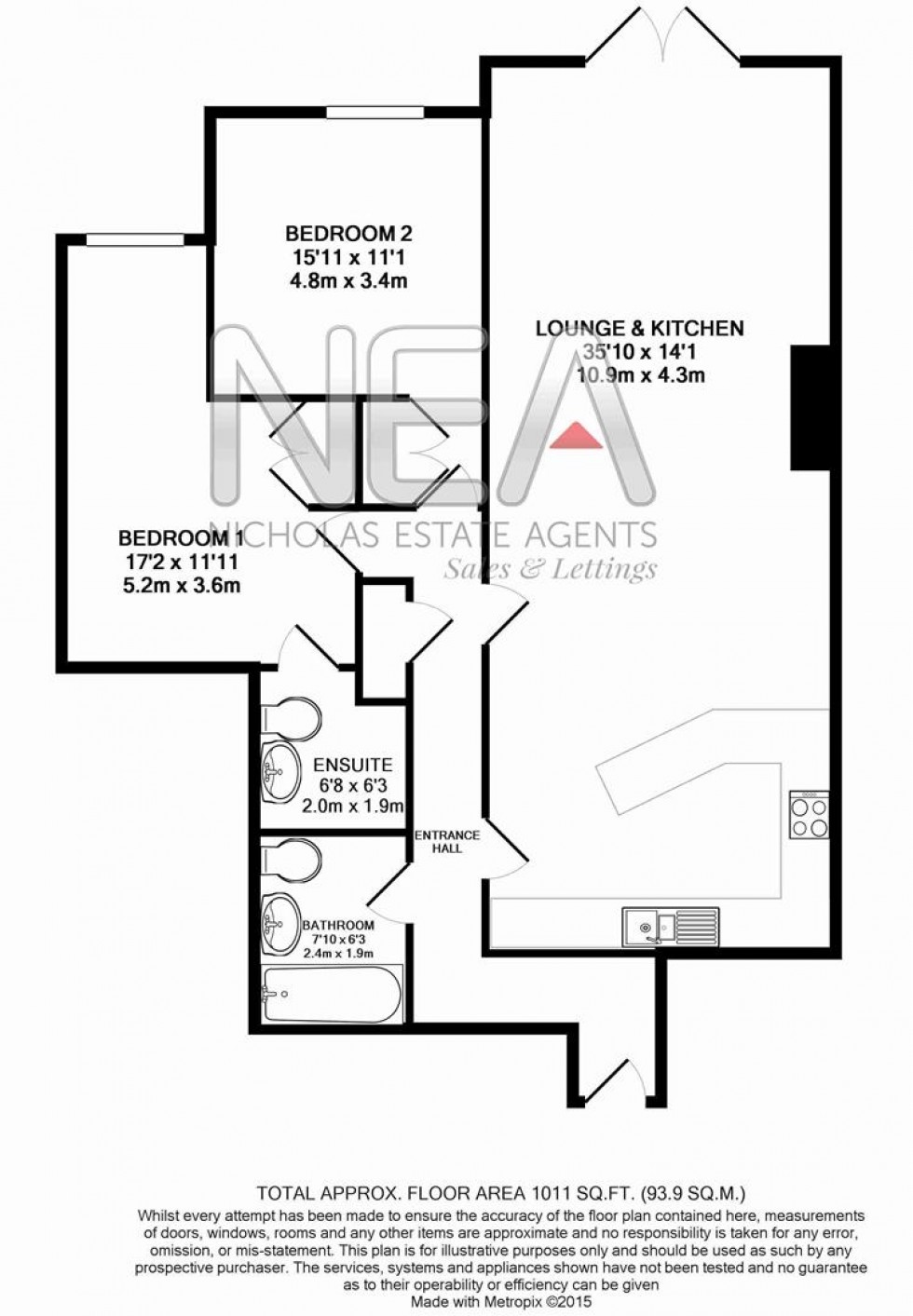 Floorplan for Treetops, Caversham, Reading