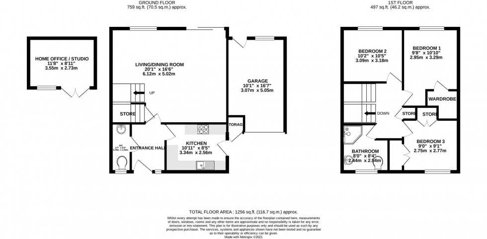 Floorplan for Redberry Close, Caversham, Reading
