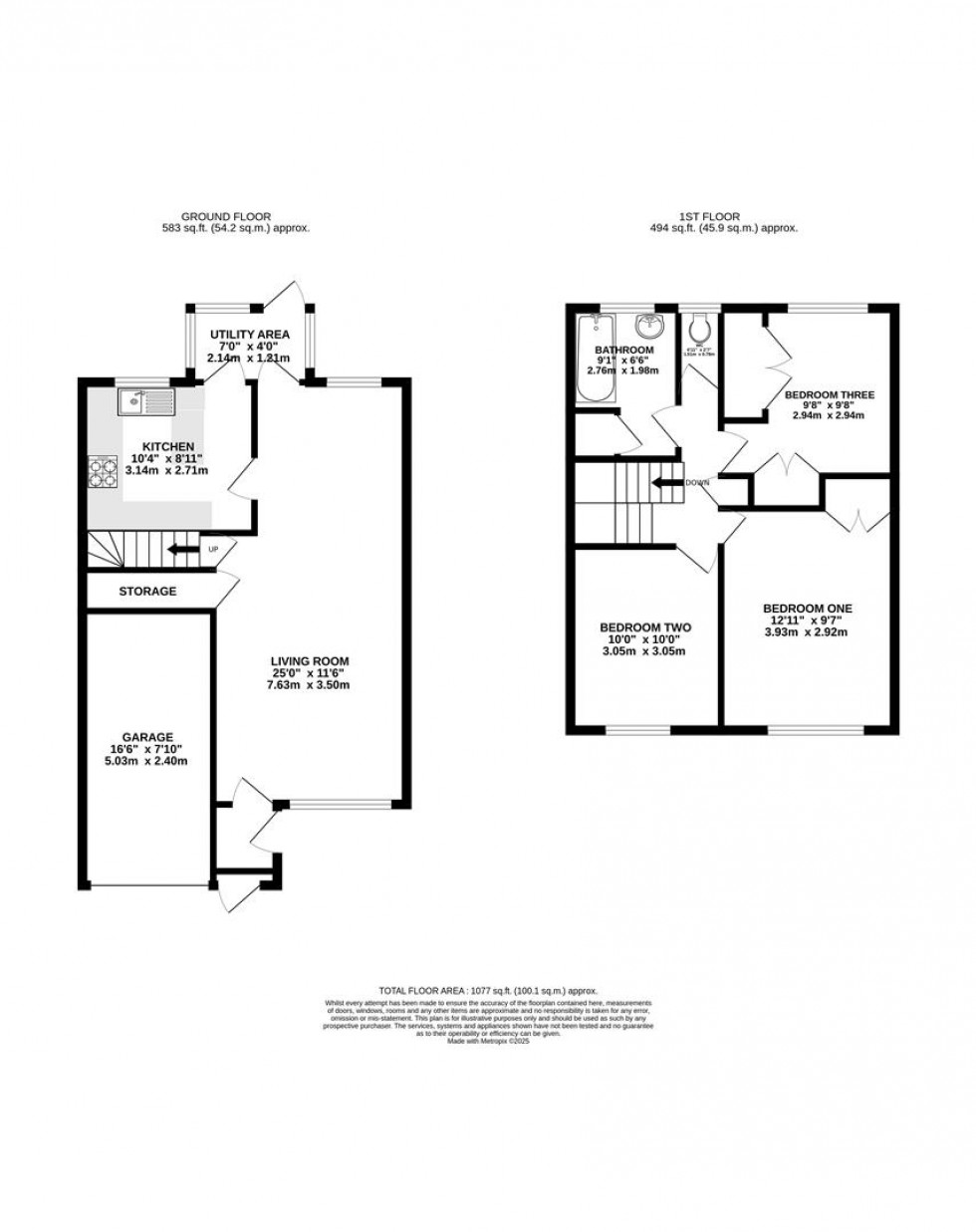 Floorplan for Holyrood Close, Caversham, Reading