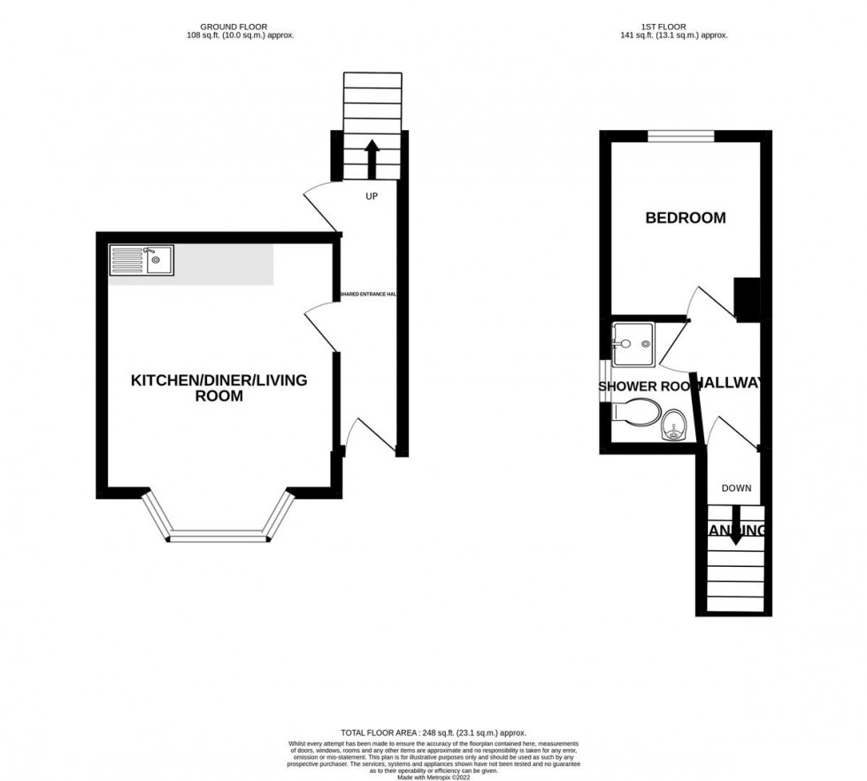 Floorplan for Priory Avenue, Caversham, Reading