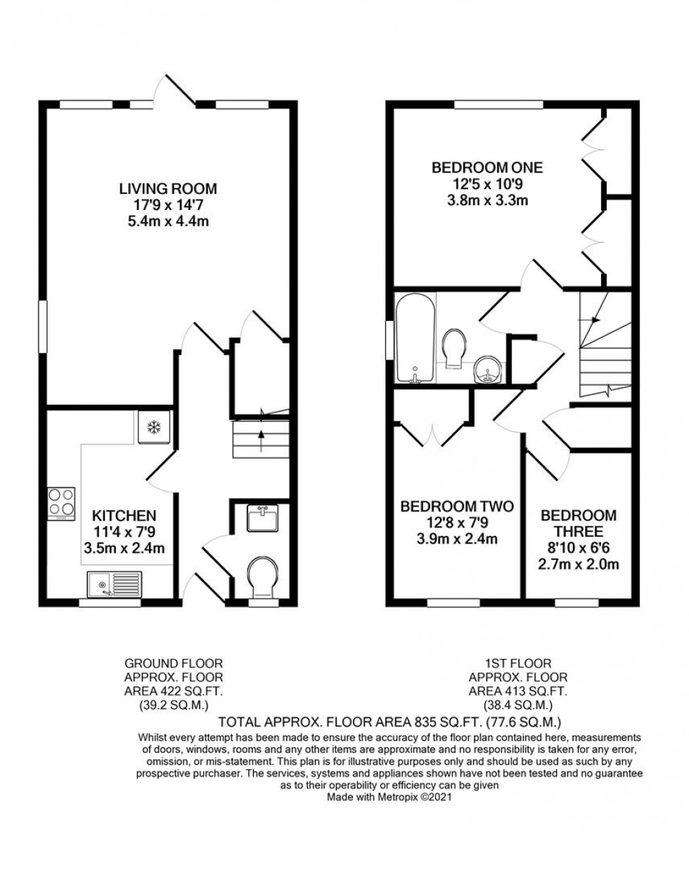 Floorplan for Elliots Way, Caversham, Reading