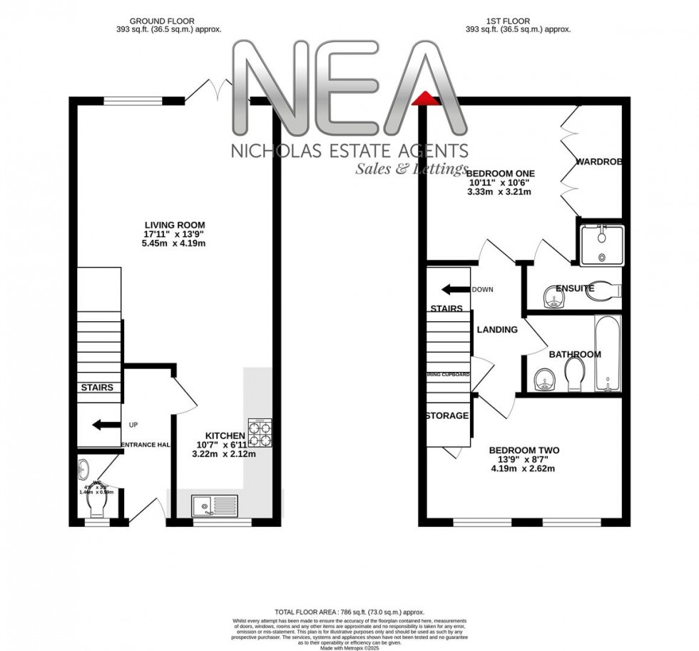 Floorplan for Elliotts Way, Caversham, Reading