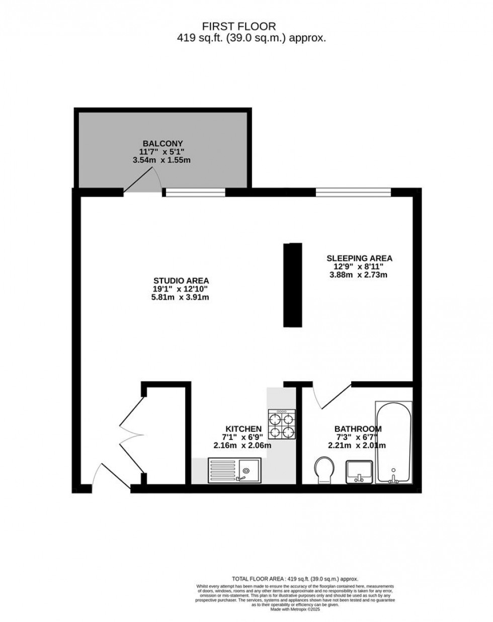 Floorplan for Grovelands Road, Reading, Berkshire