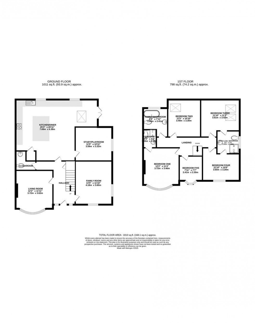 Floorplan for Woodcote Way, Caversham, Reading