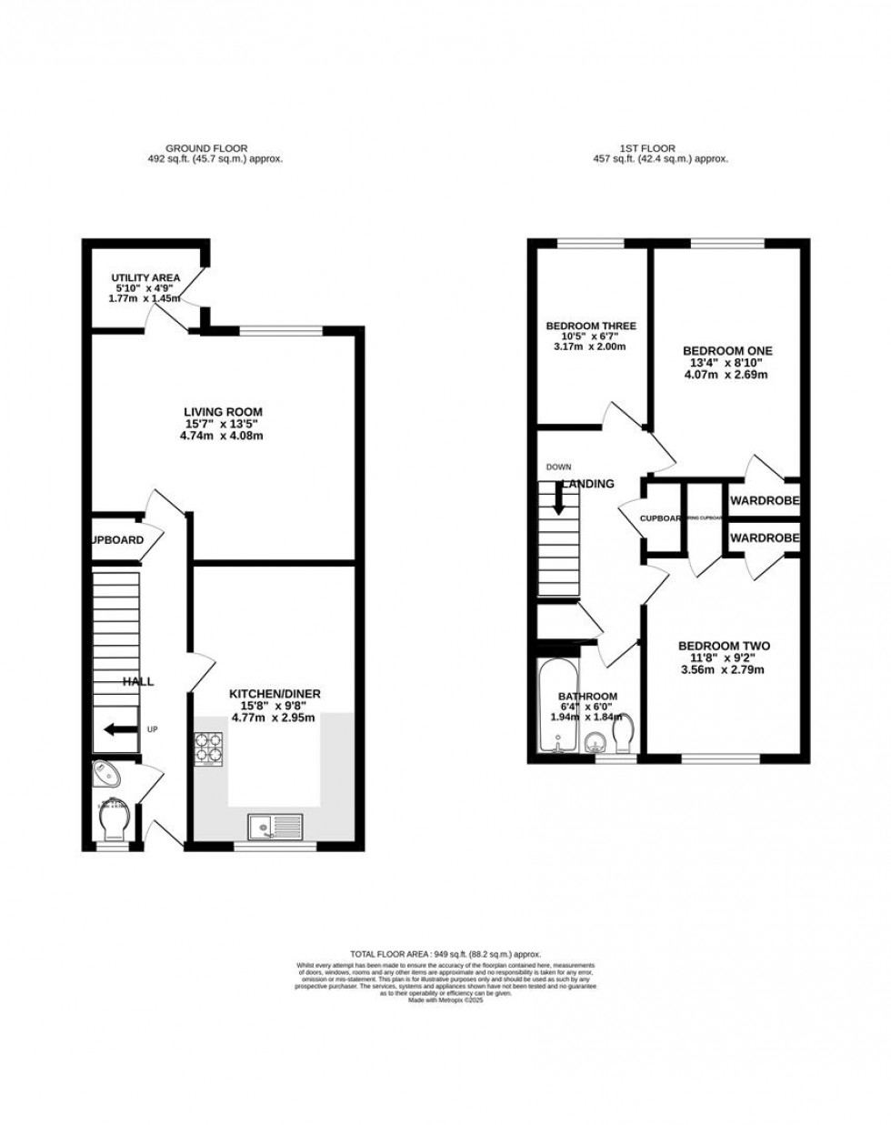 Floorplan for Caleta Close, Caversham, Reading