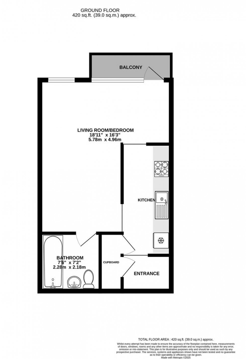 Floorplan for Rowe Court, Grovelands Road, Reading