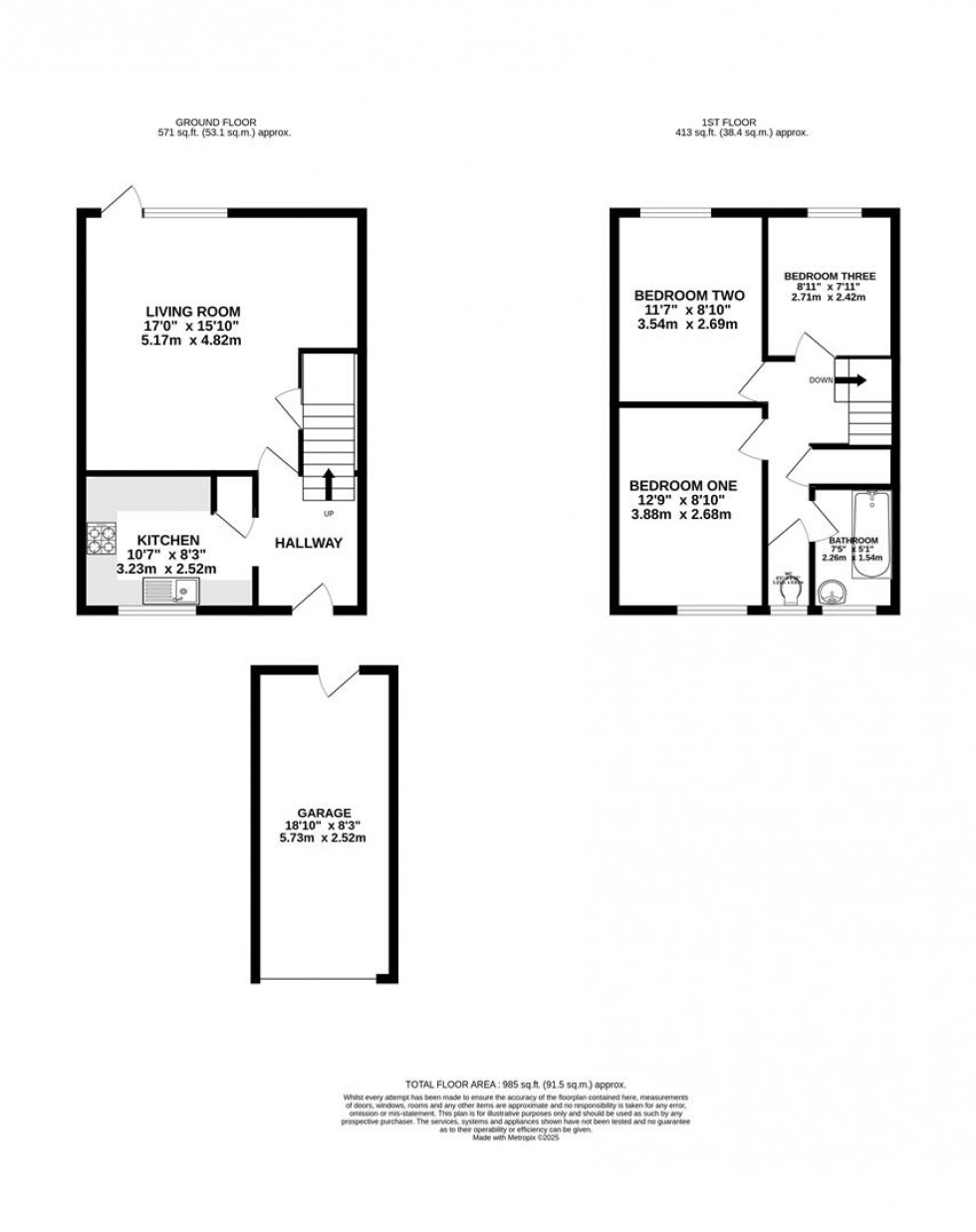 Floorplan for Wedgewood Way, Tilehurst, Reading