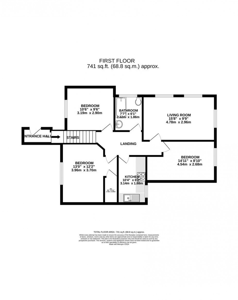 Floorplan for Rosehill Park, Emmer Green, Reading