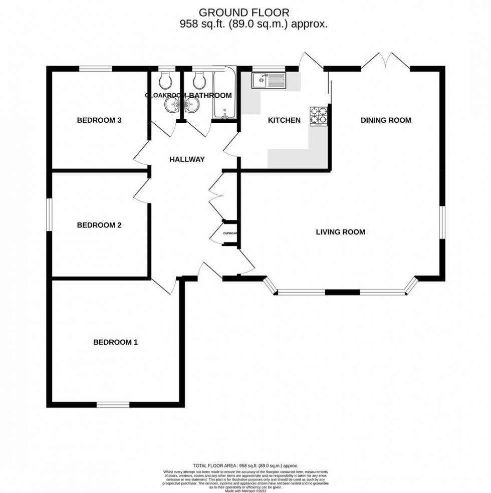 Floorplan for St. Peters Avenue, Caversham, Reading