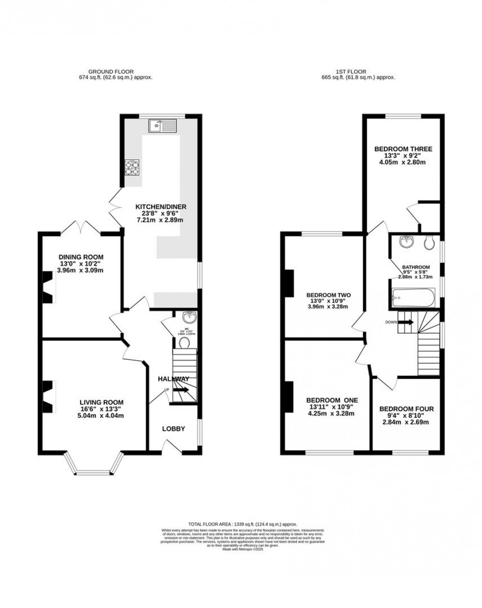 Floorplan for Oakley Road, Caversham, Reading