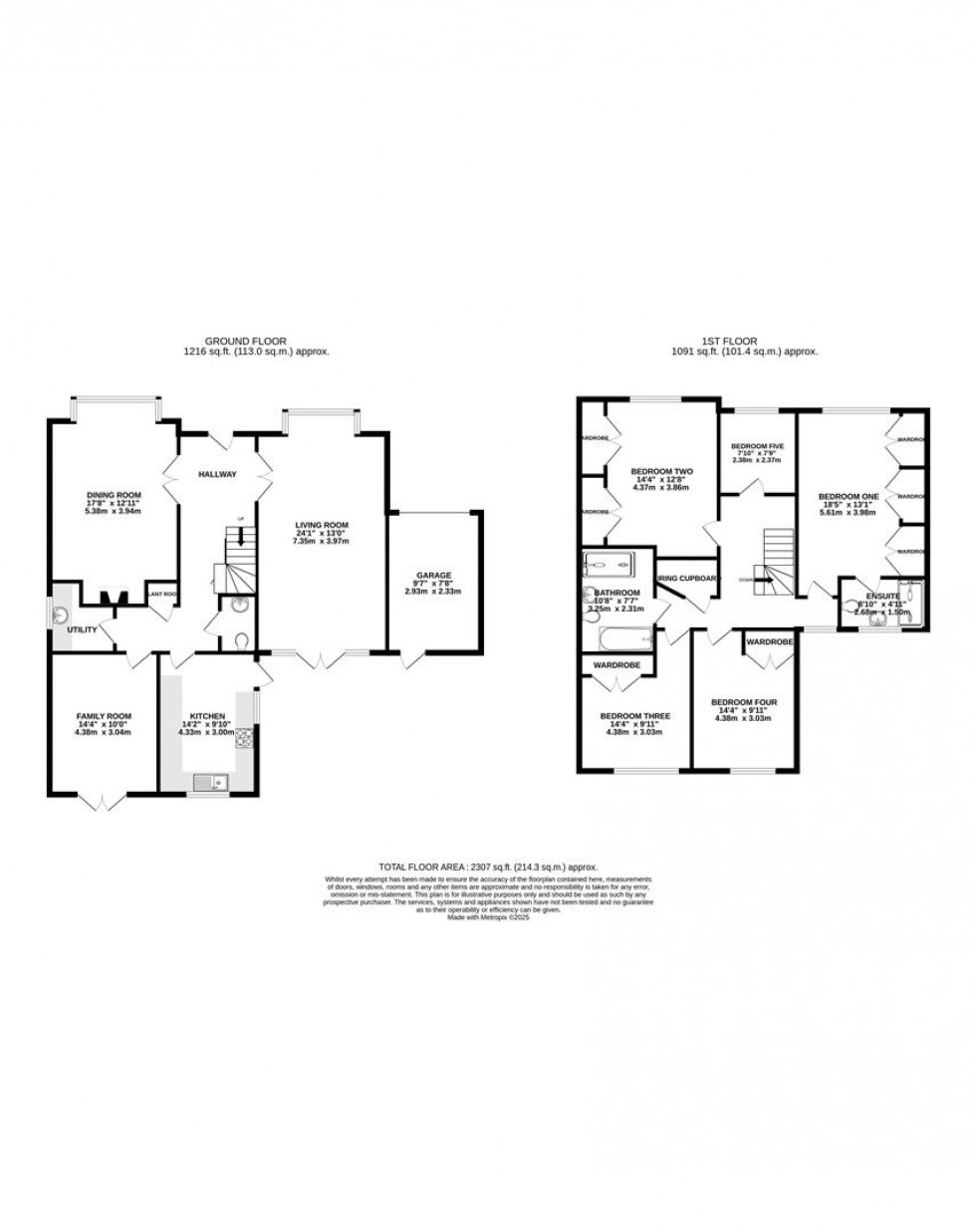 Floorplan for Woods Road, Caversham, Reading