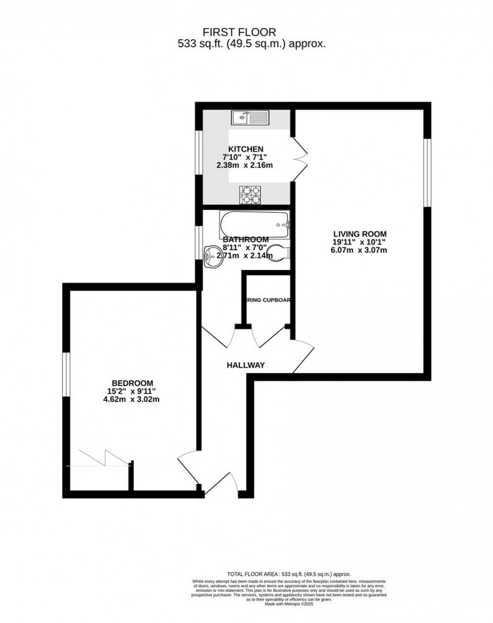 Floorplan for Priory Avenue, Caversham, Reading