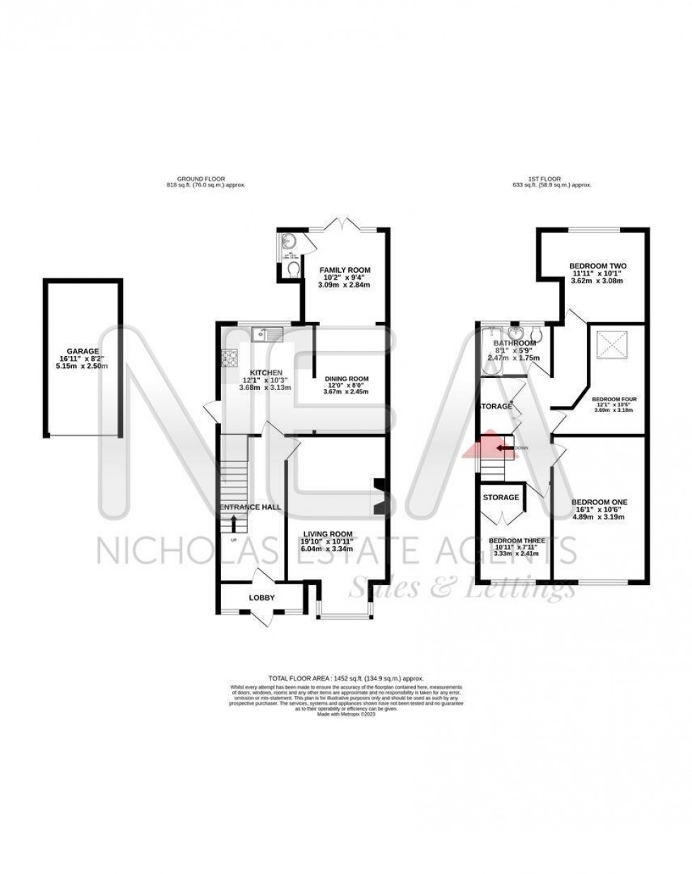 Floorplan for Blenheim Road, Caversham, Reading