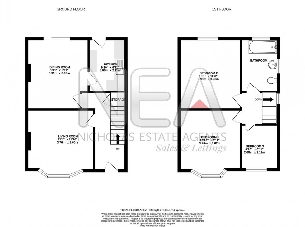 Floorplan for Wrenfield Drive, Caversham, Reading