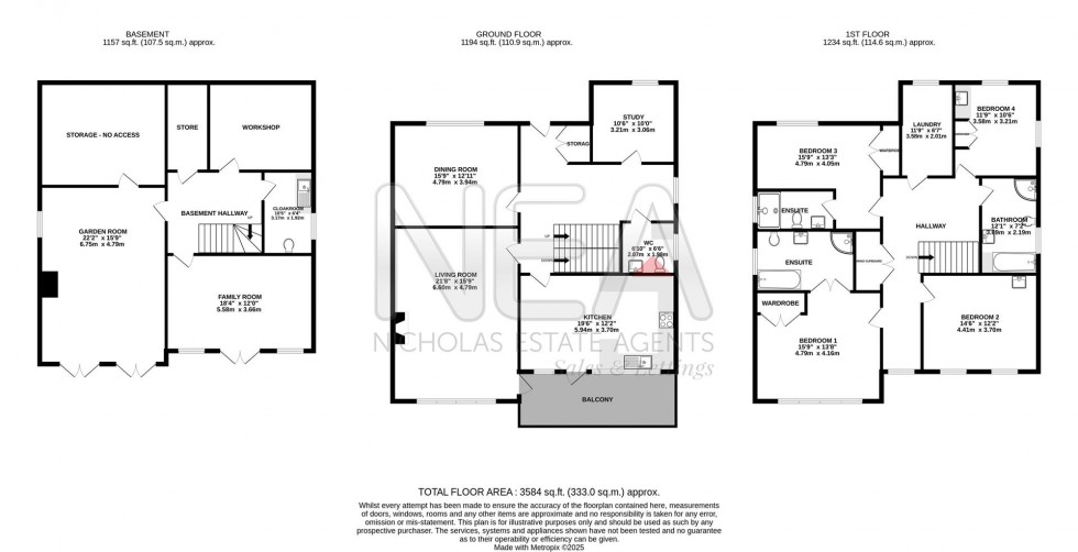 Floorplan for St. Peters Avenue, Caversham, Reading