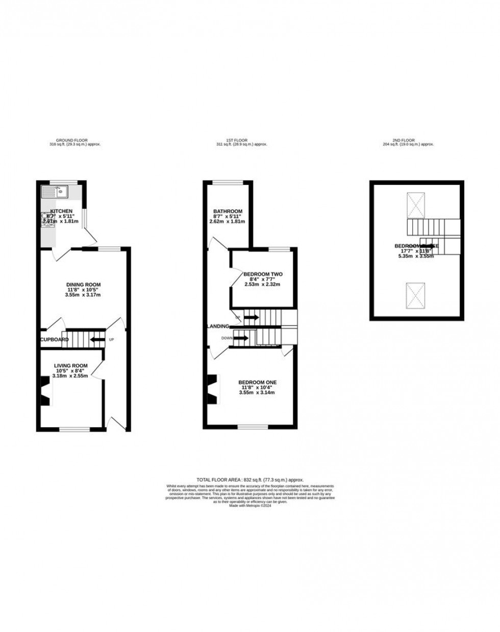 Floorplan for Swansea Road, Reading