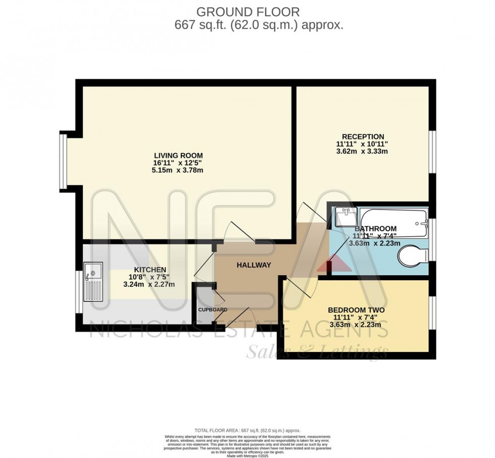 Floorplan for Bexley Court, Southcote, Reading
