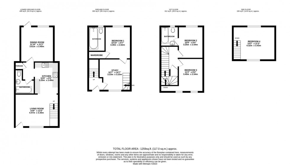 Floorplan for Mason Street, Reading