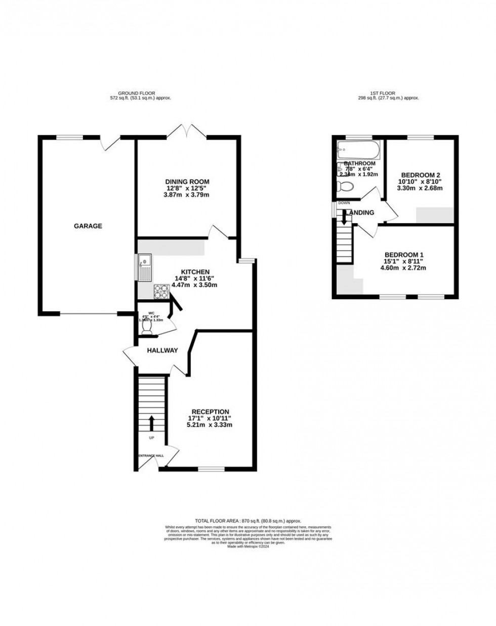 Floorplan for Send Road, Caversham, Reading