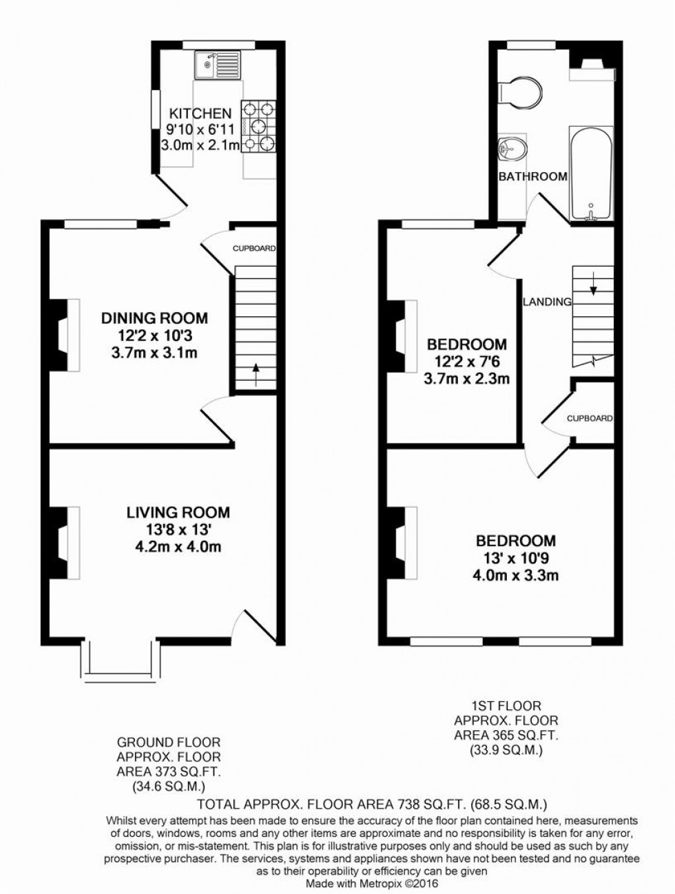 Floorplan for Chester Street, Caversham, Reading