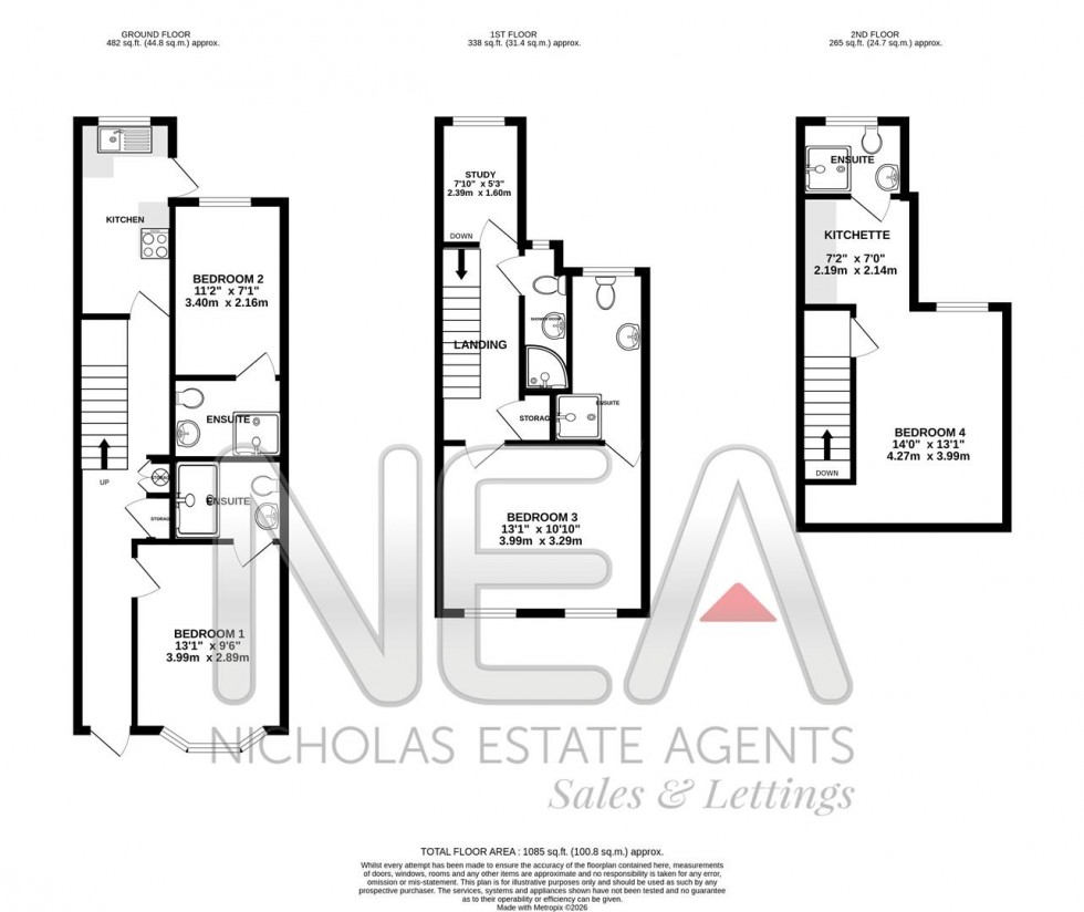 Floorplan for St. Georges Road, Reading