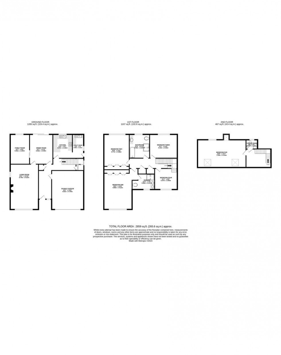 Floorplan for St. Peters Avenue, Caversham, Reading