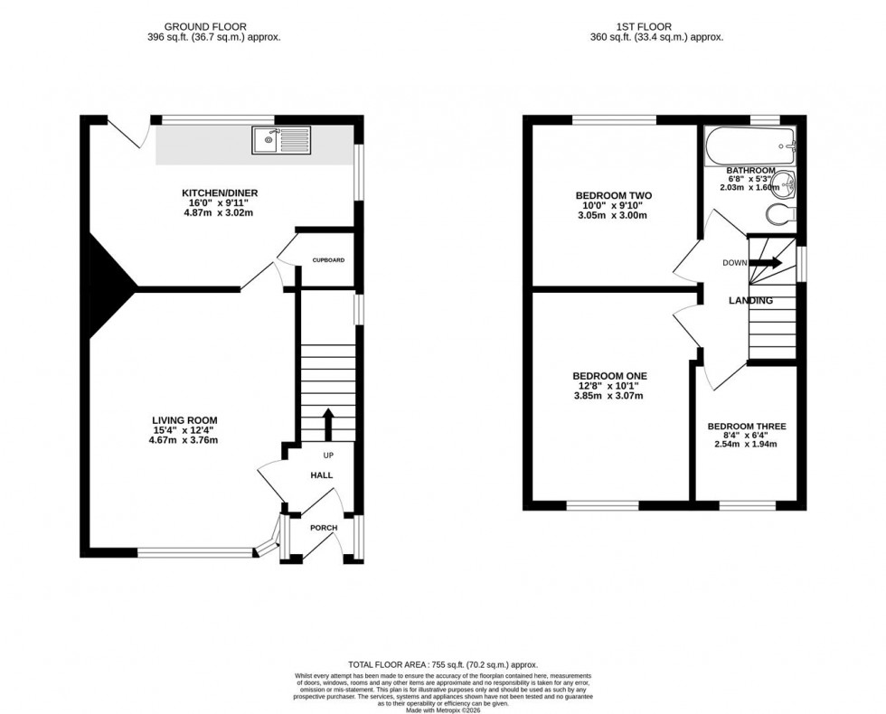 Floorplan for Thirlmere Avenue, Tilehurst, Reading