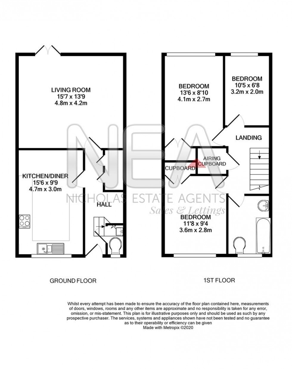 Floorplan for Burcombe Way, Emmer Green, Reading