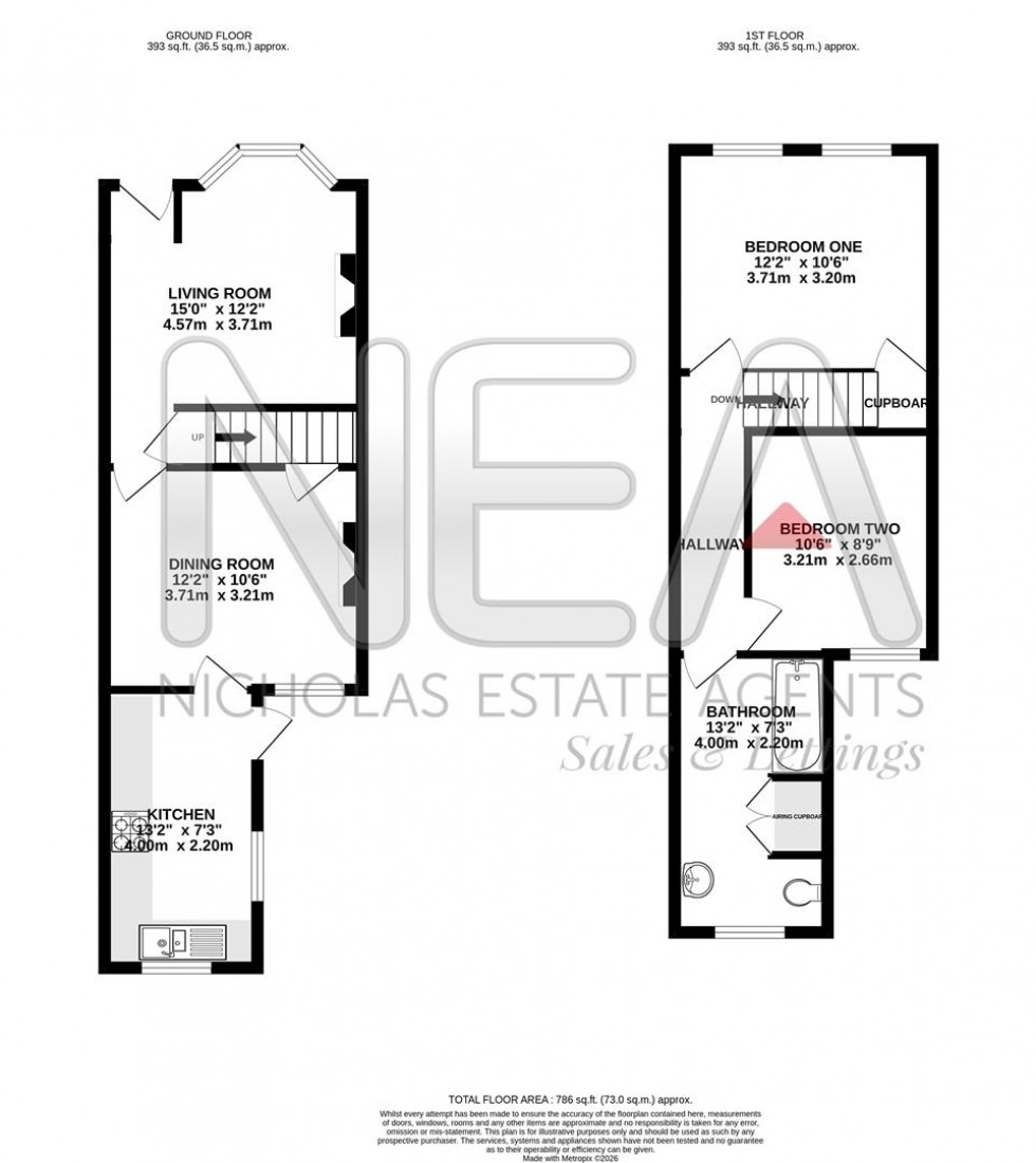 Floorplan for Hampden Road, Caversham, Reading