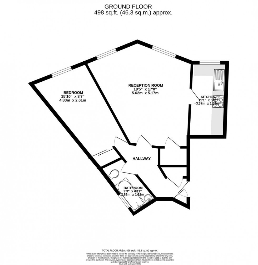 Floorplan for Lock Place, Reading, Berkshire