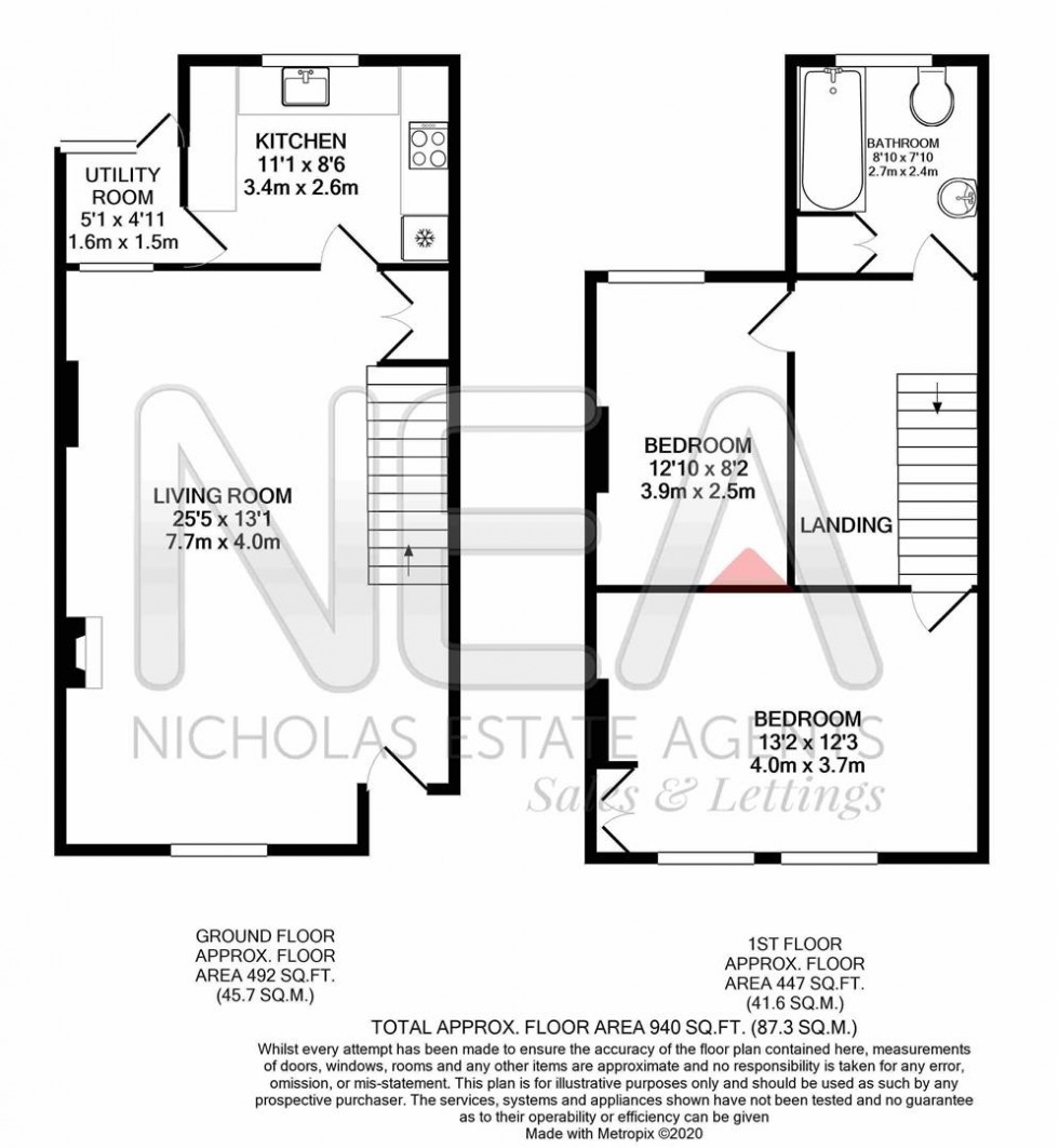Floorplan for Oxford Street, Caversham, Reading