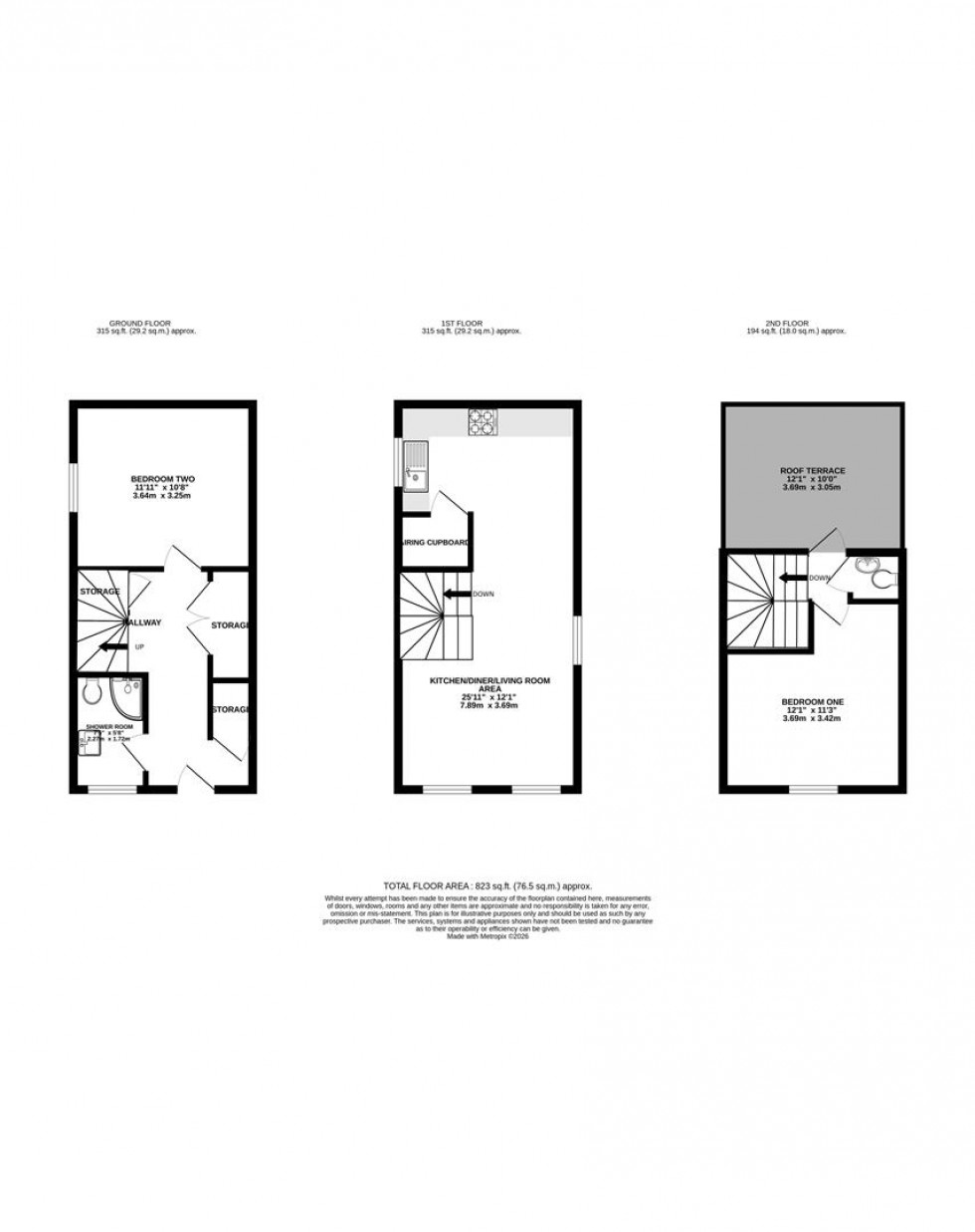 Floorplan for Oxford Street, Caversham, Reading