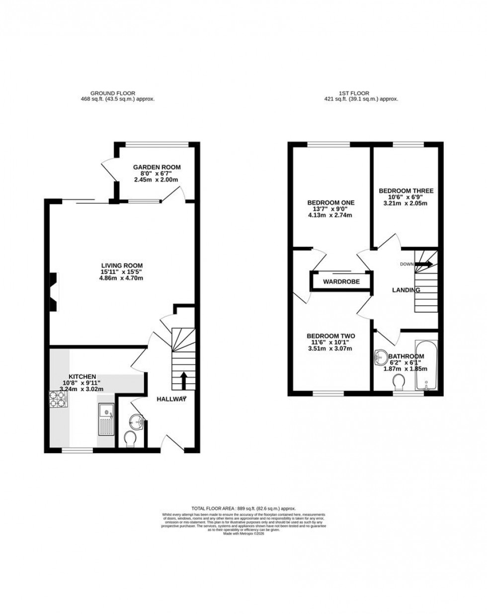 Floorplan for Bellingham Walk, Emmer Green, Reading