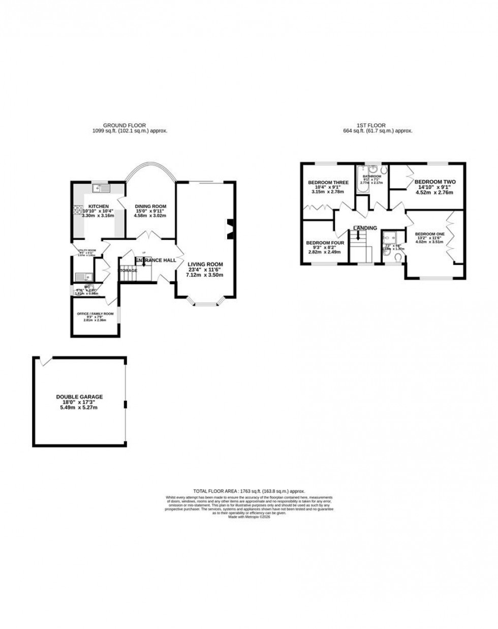 Floorplan for Hunters Chase, Caversham, Reading