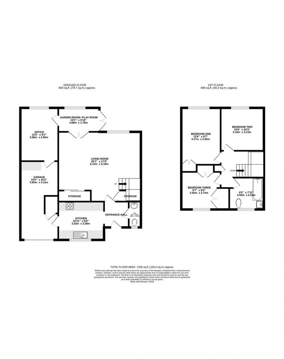 Floorplan for Galsworthy Drive, Caversham, Reading