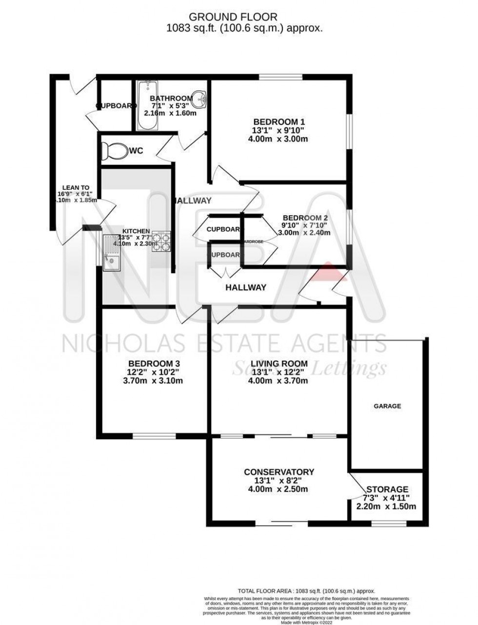 Floorplan for Berrylands Road, Caversham, Reading