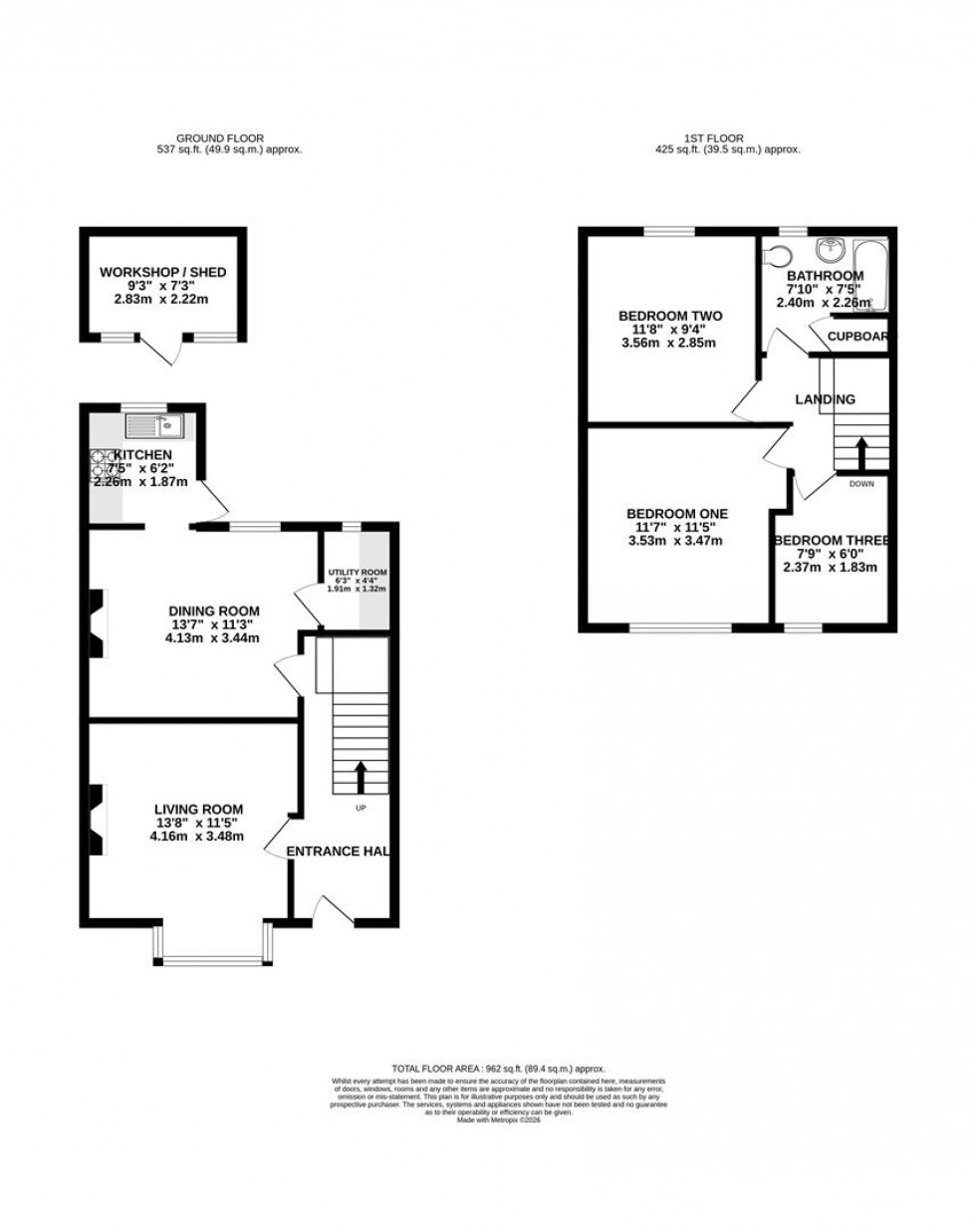 Floorplan for Chester Street, Caversham, Reading
